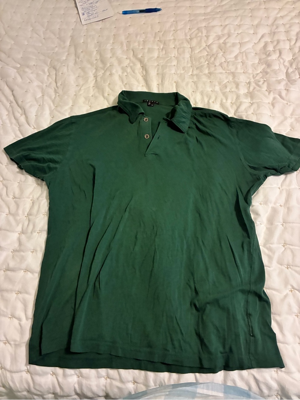 Men's Theory Dark Spruce Green Polo Shirt